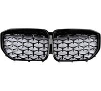 Rejilla antiniebla para coche Parrilla delantera tipo riñón para BMW X5 G05 2019-2022(Prata)