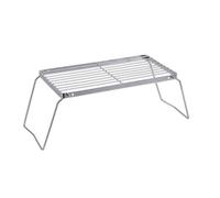 Rejilla Asar Plegable Práctico, 30 Cm | Portátil, Ergonómico, Parrilla Acero Inoxidable con Soporte, para Jardín, Campistas