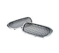 rejilla automóvil Rejillas delanteras compatibles con BMW Serie 5 G30 Sedán G31 Wagon 2017-2020, pre-facelift, rejilla de riñón repuesto, parachoques carreras(Chrome)