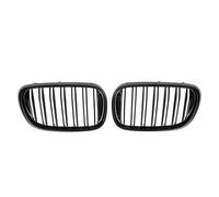 rejilla automóvil Rejillas delanteras de carreras compatibles con BMW Serie 7 G11 G12 2015-2019 740i 750i, rejillas superiores doble listón estilo cromado(Double-Matte Black)