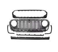 Rejilla Capó Delantero Parrilla NTRIX 2024 ABS Para Jeep Para Wrangler JL 2018++ Y Para Gladiator JT L1002 Estilo Con O Sin Orificio Cámara