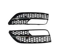 Rejilla carcasa luz antiniebla Luz antiniebla del parachoques delantero, cubierta de parrilla, malla panal, accesorios hexagonales A3 para Hatchback 2014 2015 2016(Chrome)