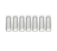 Rejilla carreras parachoques delantero inserto malla embellecedor anillo marco ventilación embellecedor Para Jeep para Patriot 2011 2012 2013 2014(Chrome)