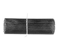 Rejilla central delantera para coche, malla rómbica, estructura estable, ajuste Universal de aluminio para coches (Negra)