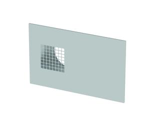 Rejilla combinada de pared exterior ComfoEdge Dupla DN160, aire exterior a la derecha, aspecto de acero inoxidable de Zehnder - 990430577