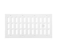 Rejilla corredera de chapa de acero de 400x200 mm - rejilla de ventilación blanca rejilla de escape de EUROPLAST