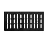 Rejilla corredera de chapa de acero de 400x200 mm - rejilla de ventilación negra Rejilla de escape de EUROPLAST