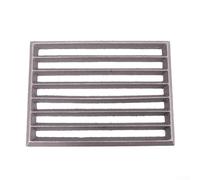Rejilla cuadrada negra de hierro fundido para chimenea Hark, soporte de troncos de hierro que promueve la combustión y el calor eficientes (23,5 x 17 cm)