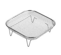 - Rejilla cuadrada para freidora de aire, apilable cuadrada de calidad alimentaria - rejilla deshidratadora para freidora de aire, para carne y verduras cocina casera en horno de olla