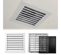 Rejilla, Cubierta de ventilación de Retorno de Aire de Aluminio, Rejilla de Techo y Pared con Lamas, Panel de Acceso metálico Multifuncional con Filtro para ventilación Interior/Exterior (31