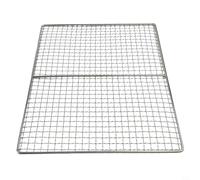 Rejilla de acero inoxidable cuadrada para barbacoa de malla para acampar al aire libre y uso doméstico con construcción estable (40 × 30)