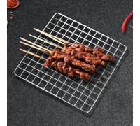 Rejilla de acero inoxidable de 25 x 25 cm, red cuadrada antiadherente para horno, barbacoa, hornear, rejilla de alambre de refrigeración, malla resistente
