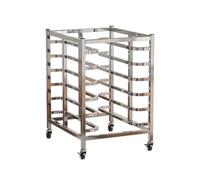 Rejilla de Acero Inoxidable de 6 Niveles para Pan, Bandeja de Horno Comercial para encimera, Organizador de panadería Resistente (77 x 60 x 45,5 cm), Ideal para cocinas Profesionales.