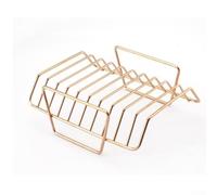 Rejilla de acero inoxidable para costillas y chuletas de cordero, superficies antiadherentes, diseño portátil y que ahorra espacio para cocinar al aire libre, acampar y barbacoas en el patio trasero