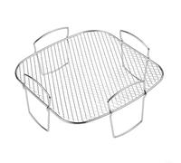 Rejilla de acero inoxidable para freidoras de aire amplía tu espacio de cocción con características fáciles de limpiar, adecuado para hornos y deshidratar alimentos