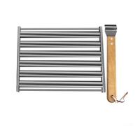 Rejilla de acero inoxidable para salchichas para cocinar uniformemente y fácil limpieza (grande)