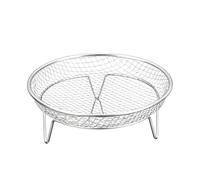 Rejilla de alambre de freidora de aire Bandeja Apilable Acero Inoxidable | Recambio de rejilla para freidora de aire Para Fiesta Camping Picnic Barbacoa Exterior Piso