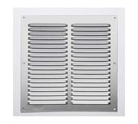 Rejilla de aluminio 0.6mm sin borde, 200x200mm, ideal para ventilación y mejora del flujo de aire en espacios cerrados.