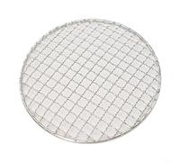 Rejilla de barbacoa de camping de acero inoxidable para asar y hornear al aire libre, red de malla redonda, 15/20/25/30,5/35 cm de diámetro, pulida con espejo, resistente al óxido (20 cm)