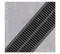 Rejilla de canal de drenaje de plástico resistente, cubiertas de drenaje para exteriores, rejillas de alcantarillado rectangulares extraíbles para jardín, patio y entrada. Soluciones de gestión del