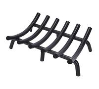 Rejilla de chimenea de acero redondo sólido de 17 pulgadas, barra de 34 pulgadas, resistente para estufa de leña, soporte para troncos, rejillas de hierro fundido forjado para interiores y