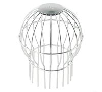 Rejilla de desagüe de techo de acero inoxidable 304 con protección antiobstrucción para canalones, 50/75/110/160 mm, color plateado (160 mm)