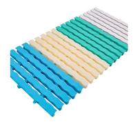 Rejilla de desagüe para piscina - 4 piezas, empalmable, de plástico ABS, con filtro protector para canaletas, cubierta de desagüe de piso eficiente de 25x100 cm para un drenaje y prevención óptim