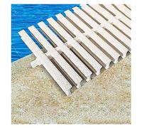 Rejilla de desbordamiento para Piscina, Rejilla de Canal Duradera de plástico PPS, para entradas, Rejillas de canalones, Patios, Cubiertas de Piscina (Blanco, 30 cm)