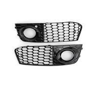 Rejilla de doble listones de repuesto para A4 B8 RS4 2009 2010 2011 2012 malla de panal luz antiniebla cubierta de entrada de rejilla de ventilación abierta 8KD807682 8KD807681 máscara de parachoques