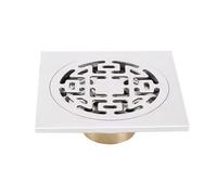 Rejilla de Drenaje Acero Inoxidable for Uso doméstico y Comercial, Ducha Suelo baño Cuadrada latón 10cm x, 2 uds para el baño(Color 1)