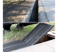 Rejilla de drenaje antideslizante cortable de 25 x 50 x 3 cm para jardín, garaje, sótano, entrada y acera. Solución de drenaje duradera para una gestión eficaz del agua