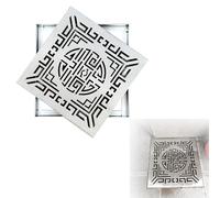 Rejilla de drenaje cuadrada de metal de acero inoxidable para alcantarillados y pozos de sumidero al aire libre, 35 x 35 x 3 cm, solución de drenaje resistente para el hogar y el jardín