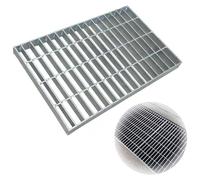 Rejilla de drenaje de acero galvanizado resistente de 30 x 100 cm, cubierta de zanja para estacionamientos, estaciones de servicio y carreteras, resistente a la corrosión, gran capacidad de carga