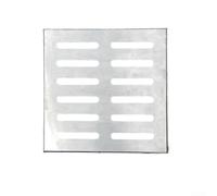 Rejilla de drenaje de acero inoxidable 304 con marco, antideslizante cepillado para un drenaje rápido al aire libre, cubierta de alcantarillado resistente para jardín, patio, entrada, 150 x 150 mm