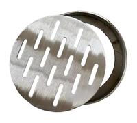 Rejilla de Drenaje de Acero Inoxidable, Cubierta de Drenaje Al Aire Libre de 30cm con Marco, Rejilla Desague Jardin para Césped, Jardín Y Parque