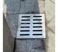Rejilla de drenaje de acero inoxidable, cubierta duradera para un drenaje eficiente del patio, fácil de limpiar, ideal para suelos de concreto
