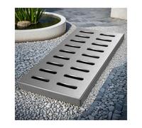 Rejilla de drenaje de acero inoxidable, cubierta extraíble para lavabo para patio, entrada, jardín, acera y zanja de estacionamiento (60 x 30 x 3 cm), diseño resistente al óxido
