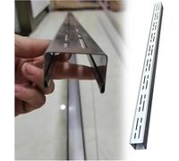 Rejilla de drenaje de acero inoxidable para balcones y jardines, paquete de 5, 100 x 7 x 3 cm, canales finos para un flujo de agua eficiente, 25-50 mm de profundidad