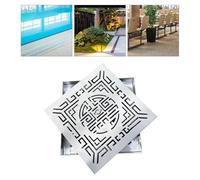 Rejilla de drenaje de acero inoxidable para drenaje al aire libre, cubierta de canal de 200 x 200 mm o 300 x 300 mm con superficie cepillada antideslizante, cubierta de drenaje de agua de lluvia para