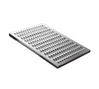 Rejilla de drenaje de canal de acero inoxidable 304, rejillas de drenaje de metal resistente para patio, entrada, paquete de 5 unidades de 58 x 40 x 2,5 cm, solución de drenaje