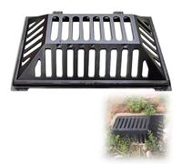 Rejilla de Drenaje de Hierro Dúctil, Tapa Arqueta con Base Atornillada, Cubierta de Drenaje Al Aire Libre para Patio, Césped, Jardín y Zonas Bajas - Antiobstrucción(50 * 30 * 12cm/20 * 12 * 5in)