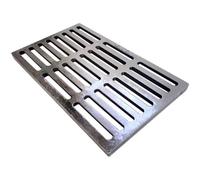 Rejilla de drenaje de hierro fundido para exteriores, para garaje, jardín, acera, patio (60 x 40 x 3 cm), rejilla rectangular resistente para un flujo de agua eficiente
