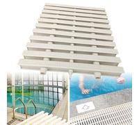 Rejilla de drenaje de piscina, cubierta de drenaje de zanja pesada para patio al aire libre y pasarela, evita obstrucciones y eres