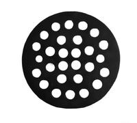 Rejilla de drenaje de piso de acero inoxidable 304 con patrón uniforme de agujeros de 10 mm para un flujo de agua eficiente en desagües cuadrados de 4 a 14 pulgadas (redondo - negro)