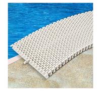 Rejilla de drenaje de PP resistente para piscinas | Tapa de rejilla de desbordamiento para desagües de alcantarillado y canaletas | Solución de drenaje de alta resistencia (Blanco, 18 cm de ancho