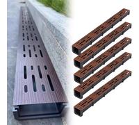 Rejilla de drenaje decorativa para patios y entradas, rejilla de suelo extraíble para desagüe de zanja lineal de 5 a 10 cm y elegante solución de drenaje