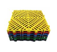 Rejilla De Drenaje For Baldosas De Suelo Entrelazadas Modulares De 40 X 40 X 3 Cm, 4, 10, 16 O 20 Piezas, Fácil De Limpiar.(Black,16 pieces)