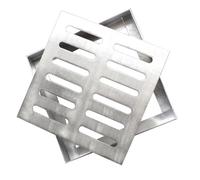 Rejilla de drenaje for lavabo cuadrado for exteriores, rejilla de drenaje for lavabo cuadrado con marco, rejilla de drenaje de acero inoxidable for lavabo, rejilla de drenaje de piso for agua de lluvi