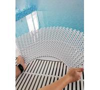 Rejilla de drenaje for piscina, rejilla de desbordamiento de plástico ABS, cubierta de drenaje de canal desmontable for cubiertas de Patio, parrilla de alcantarillado(18x100cm)