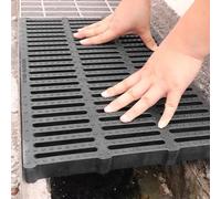 Rejilla de drenaje para exteriores, cubierta de canalón de agua de lluvia, placa protectora para acera Fac Ga 50 x 30 x 4 cm, diseño pesado Du